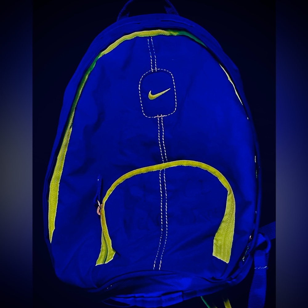 Mini Nike Royal Blue Backpack with Lime Accents